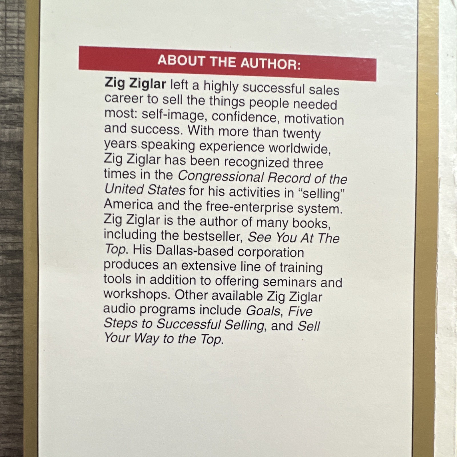 Simon & Schuster Audio Success and the Self-Image Zig Ziglar 2 Cassettes